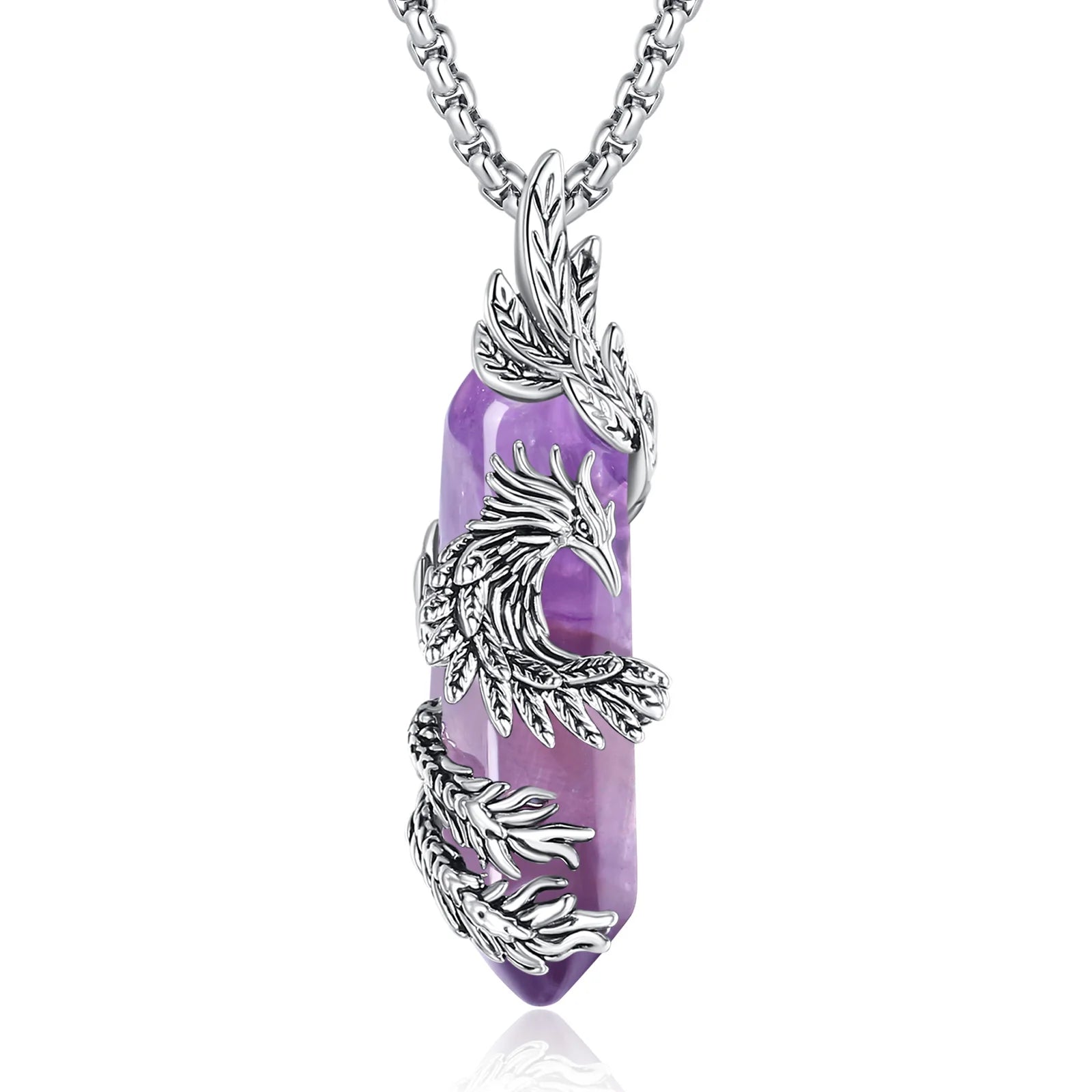 Necklace Phoenix Amethyst Prism