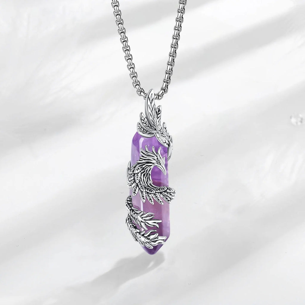 Necklace Phoenix Amethyst Prism