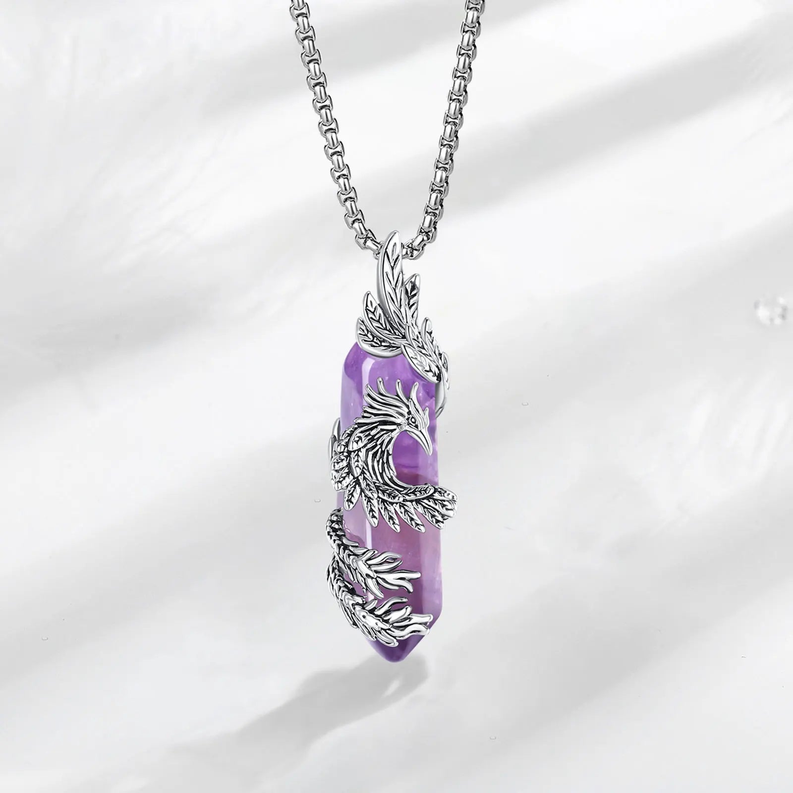 Necklace Phoenix Amethyst Prism