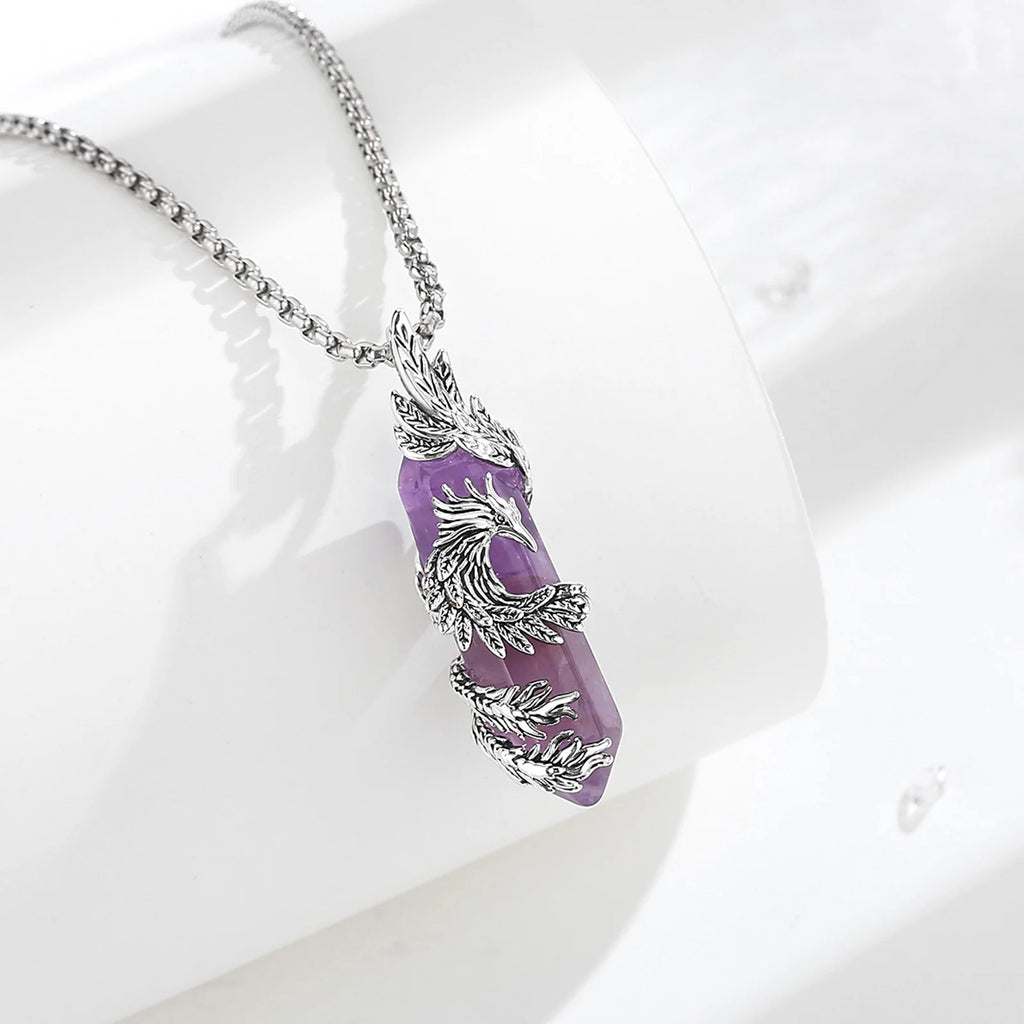 Necklace Phoenix Amethyst Prism