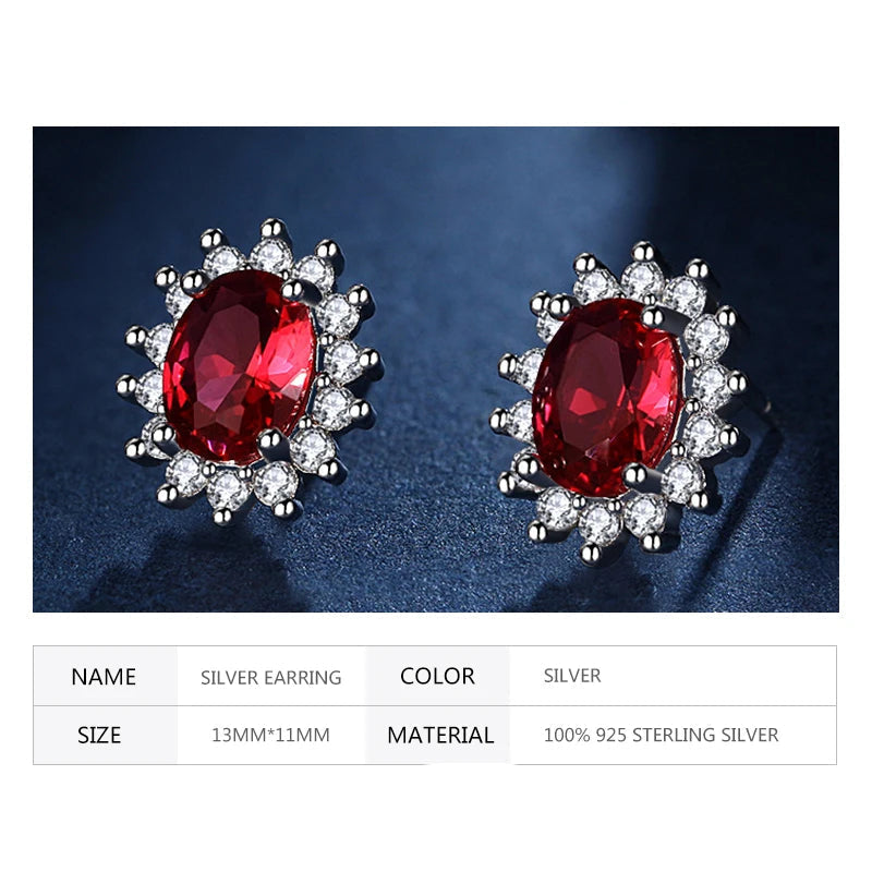 Earrings Sapphire Crystal