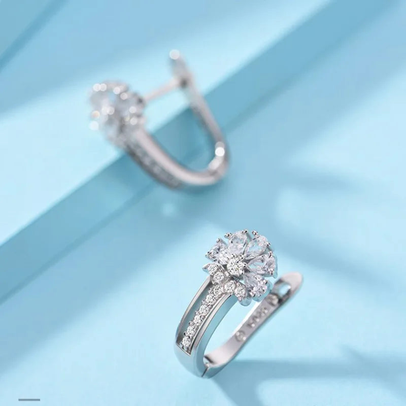 Earrings Aurora Crystal Flower