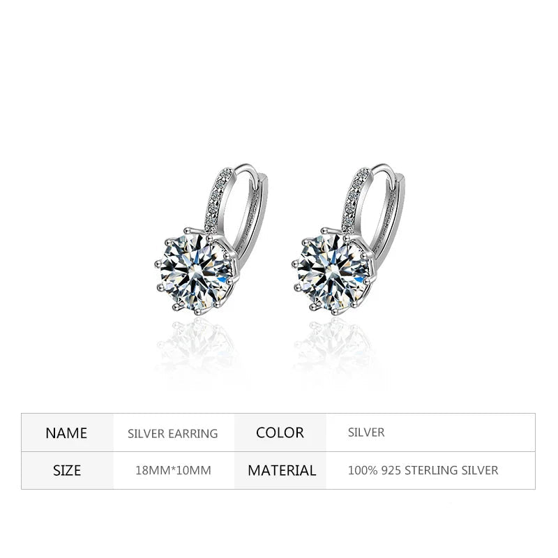 Earrings Black Crystal Hoop
