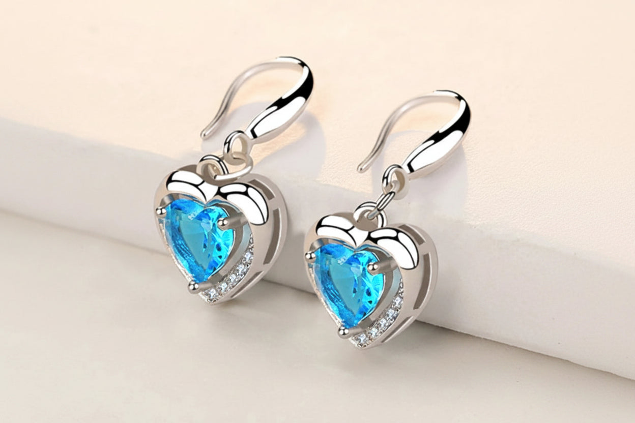 Earrings Heart Dangle