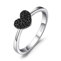 Ring Black Spinel Heart Promise