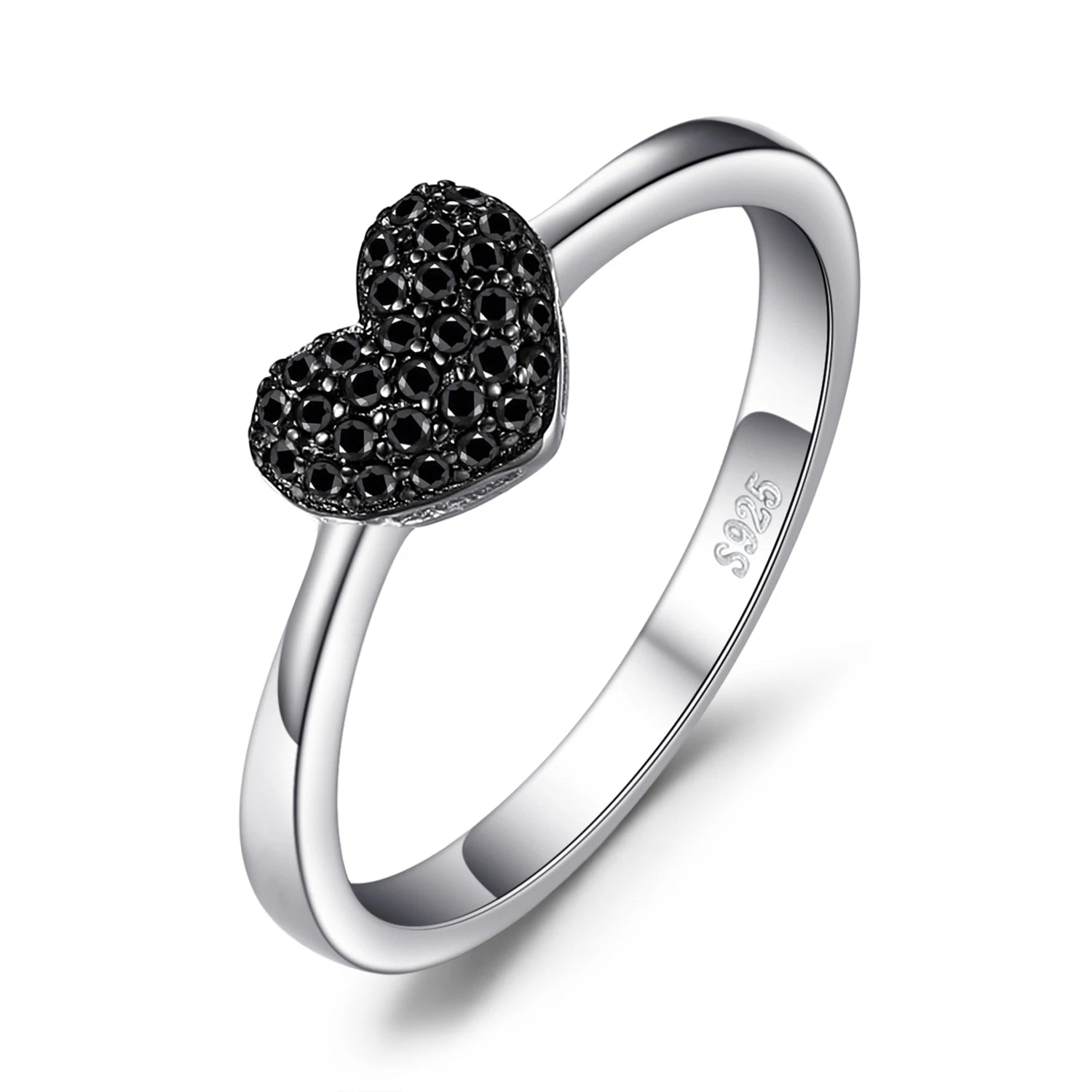 Ring Black Spinel Heart Promise