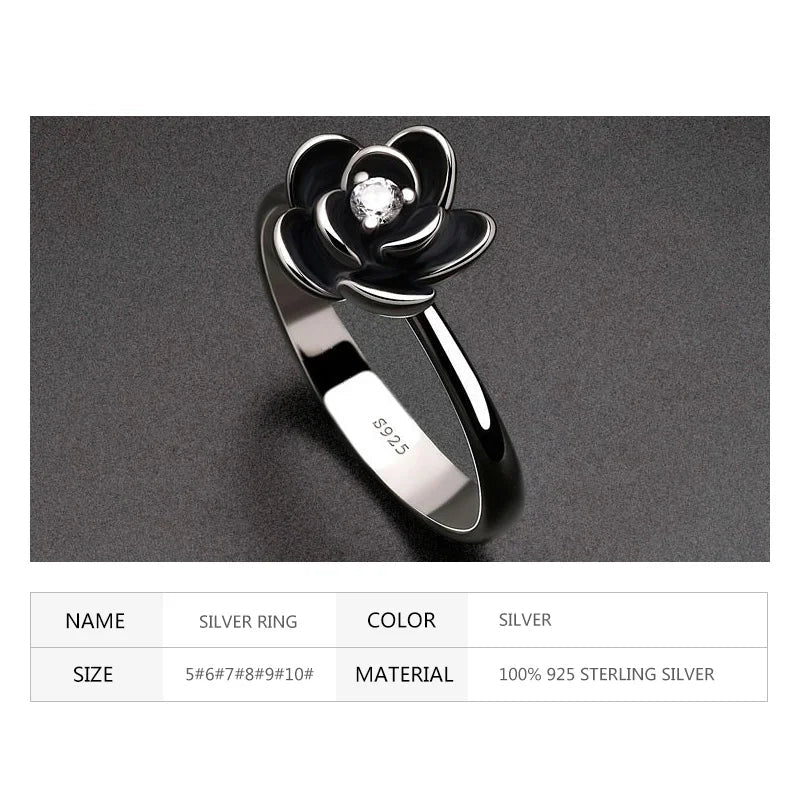 Ring Black Rose