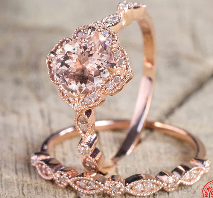 Rings Rose Gold Sparkle