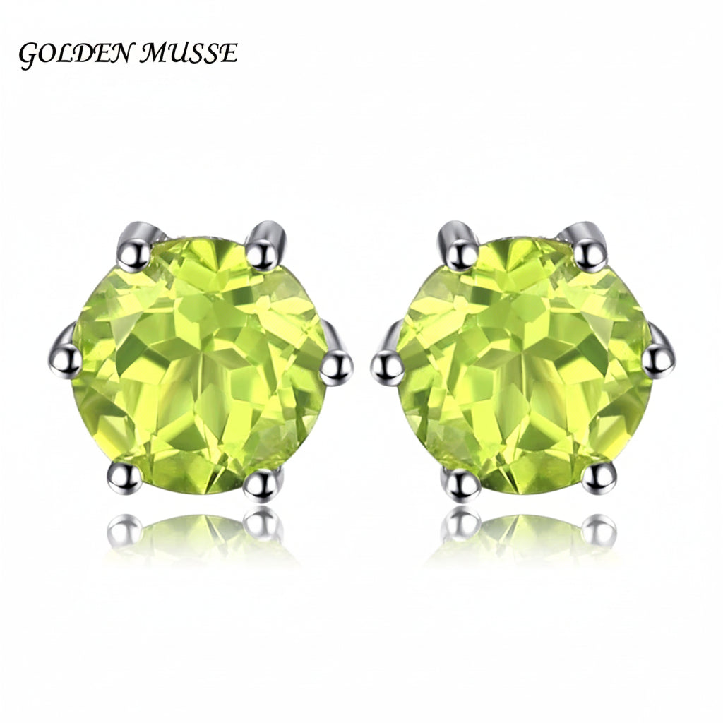 Earrings Genuine Gemstone Stud