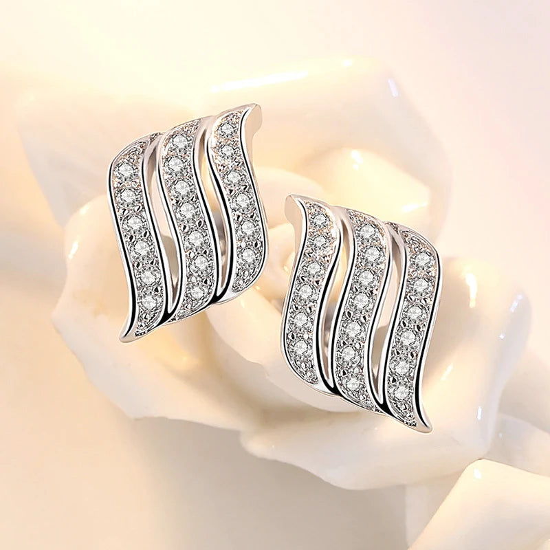 Earrings Celestial Feather Wing