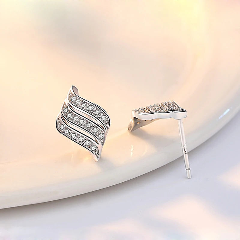 Earrings Celestial Feather Wing