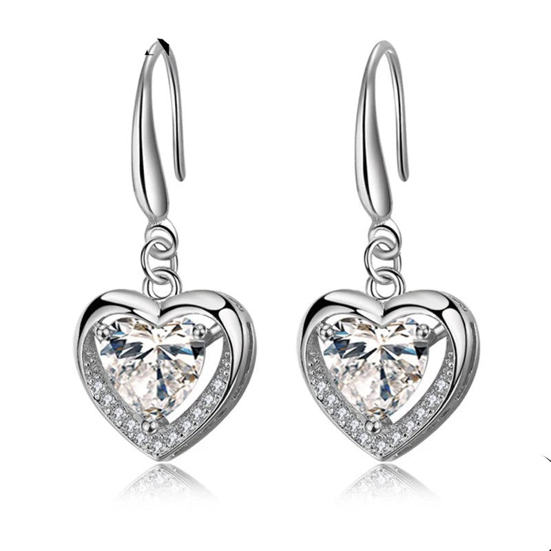 Earrings Heart Dangle