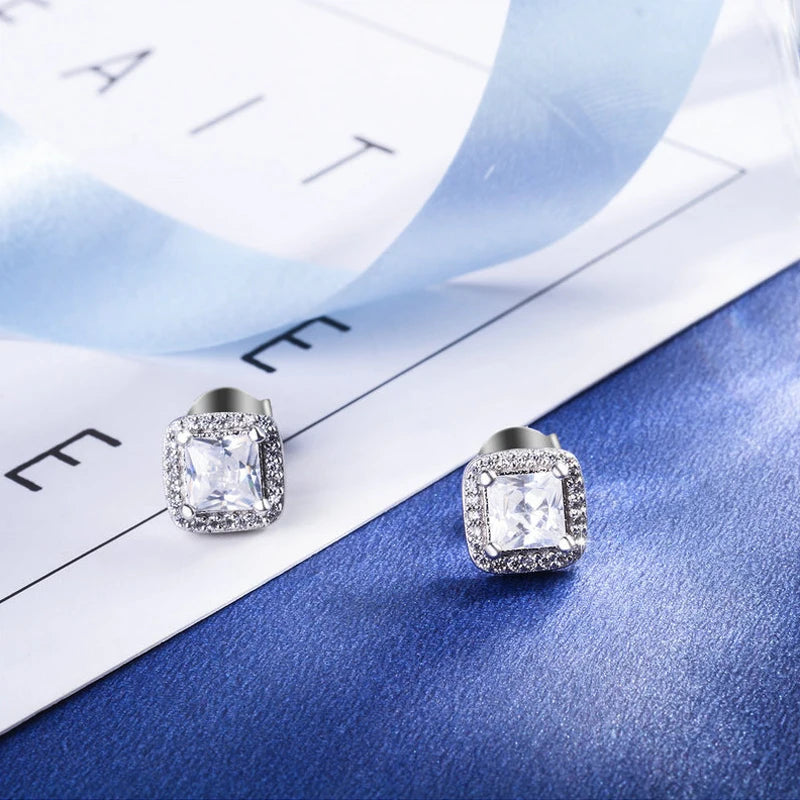 Earrings Luna Square Stud