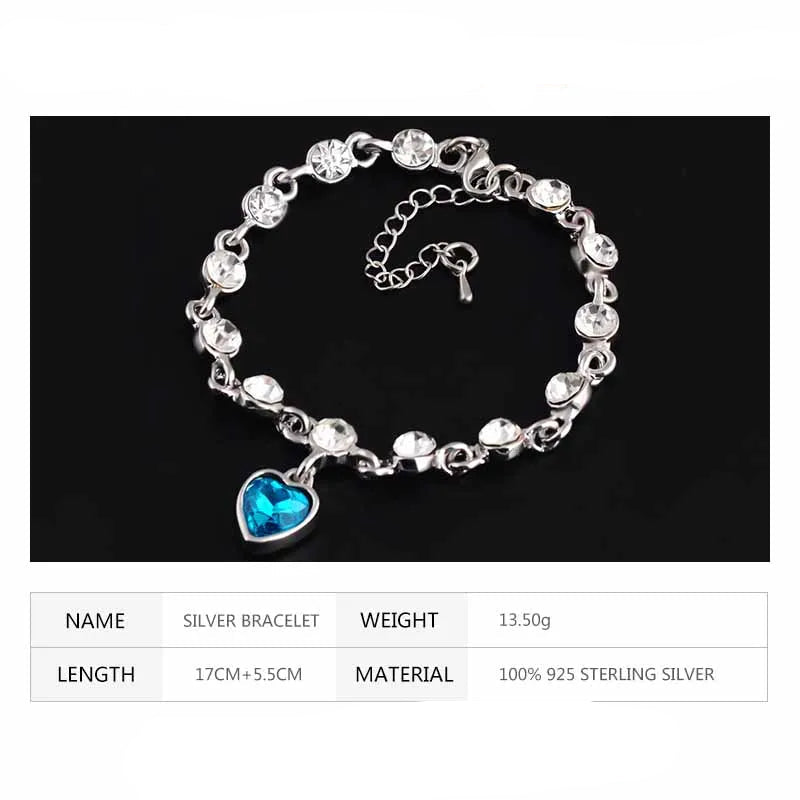 Bracelet Sapphire Heart