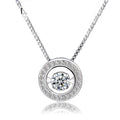 necklace sparkling round pendant