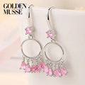 Earrings Round Tassel Drop