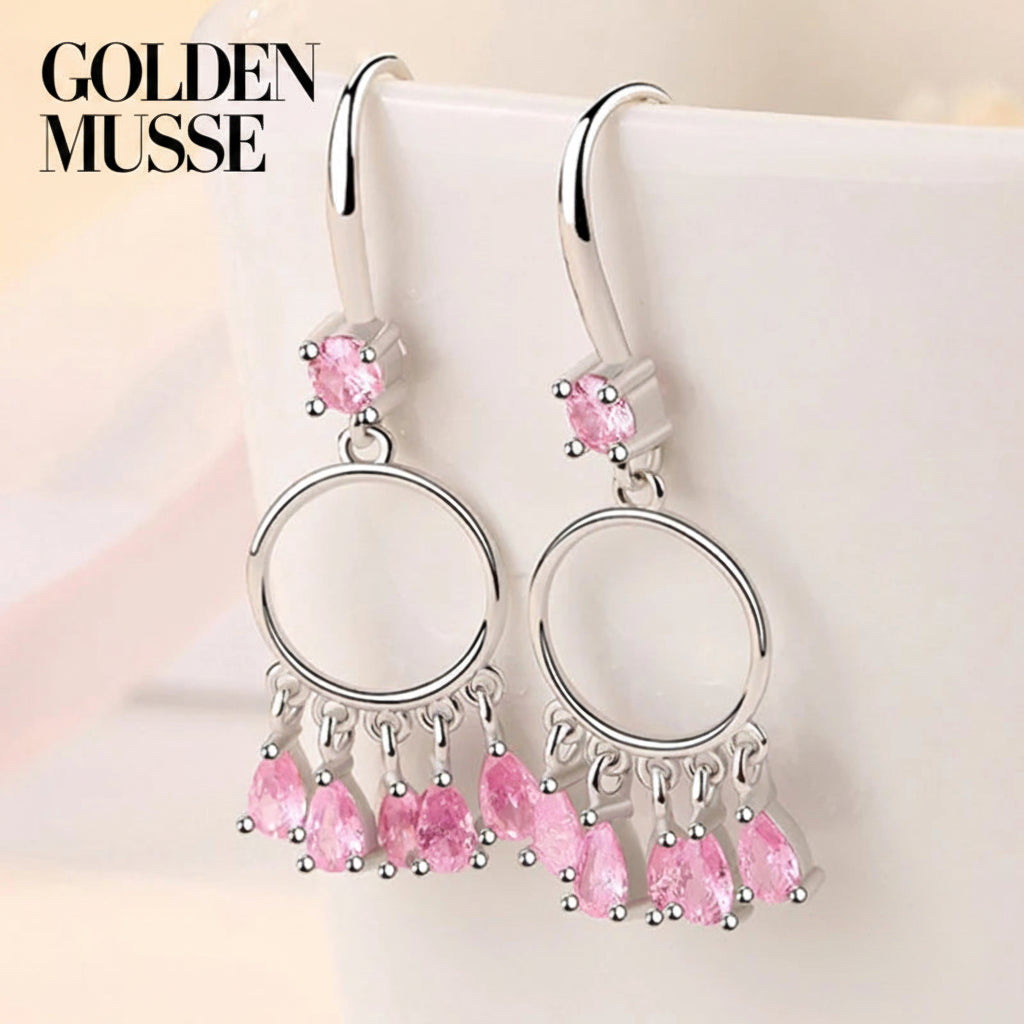 Earrings Round Tassel Drop