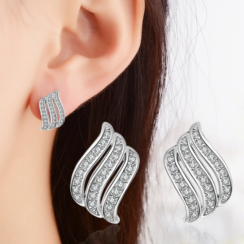 Earrings Celestial Feather Wing