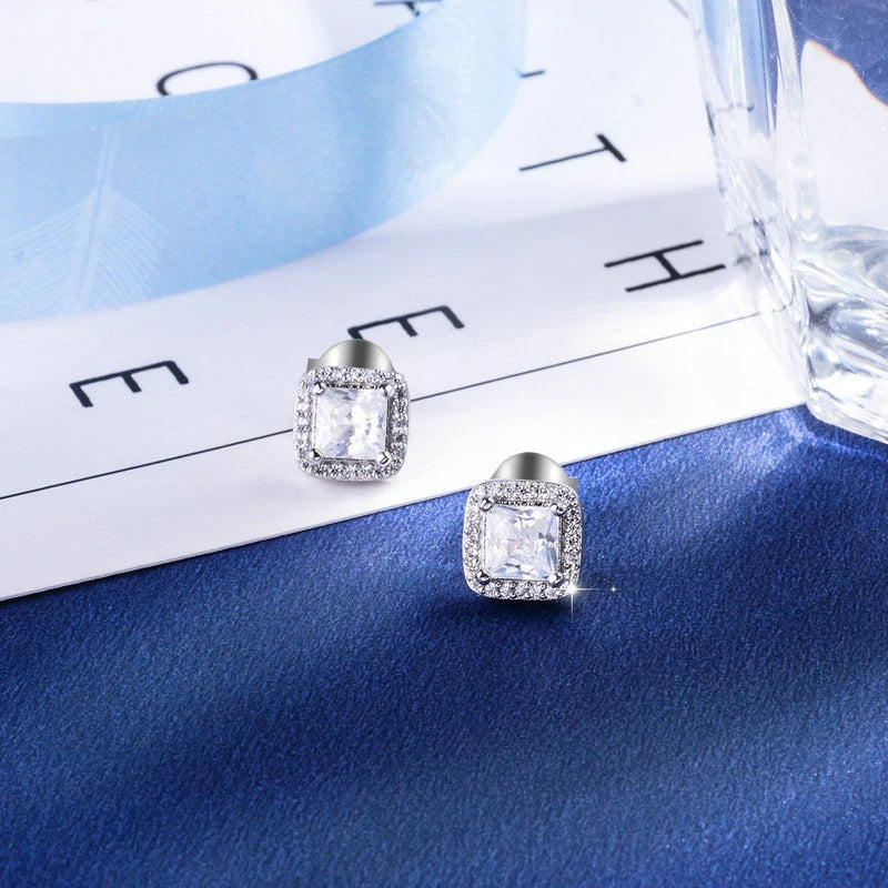 Earrings Luna Square Stud