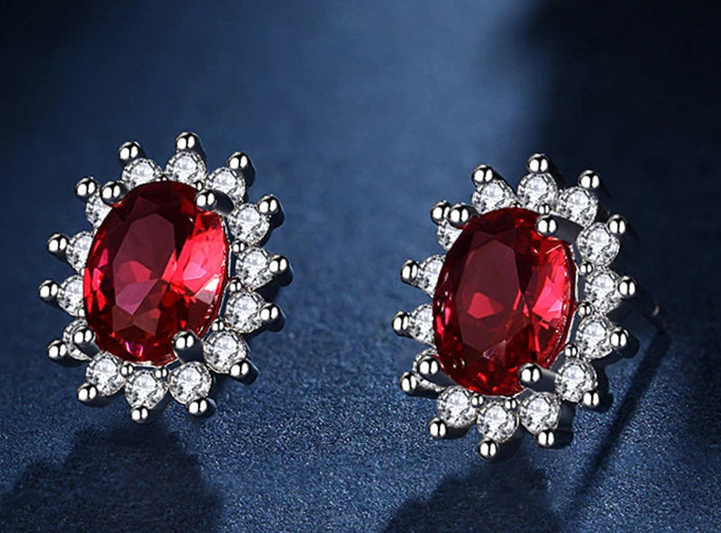Earrings Sapphire Crystal