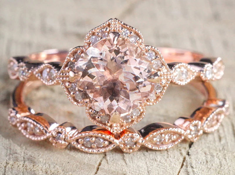 Rings Rose Gold Sparkle