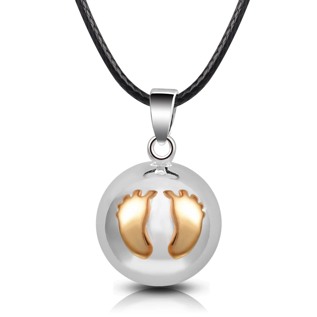 necklace Angel Wings Baby Feet Harmony Bola
