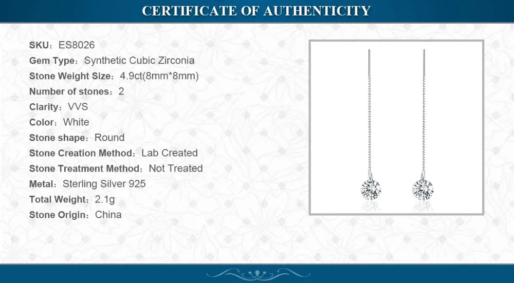 Earrings Diamond Threader