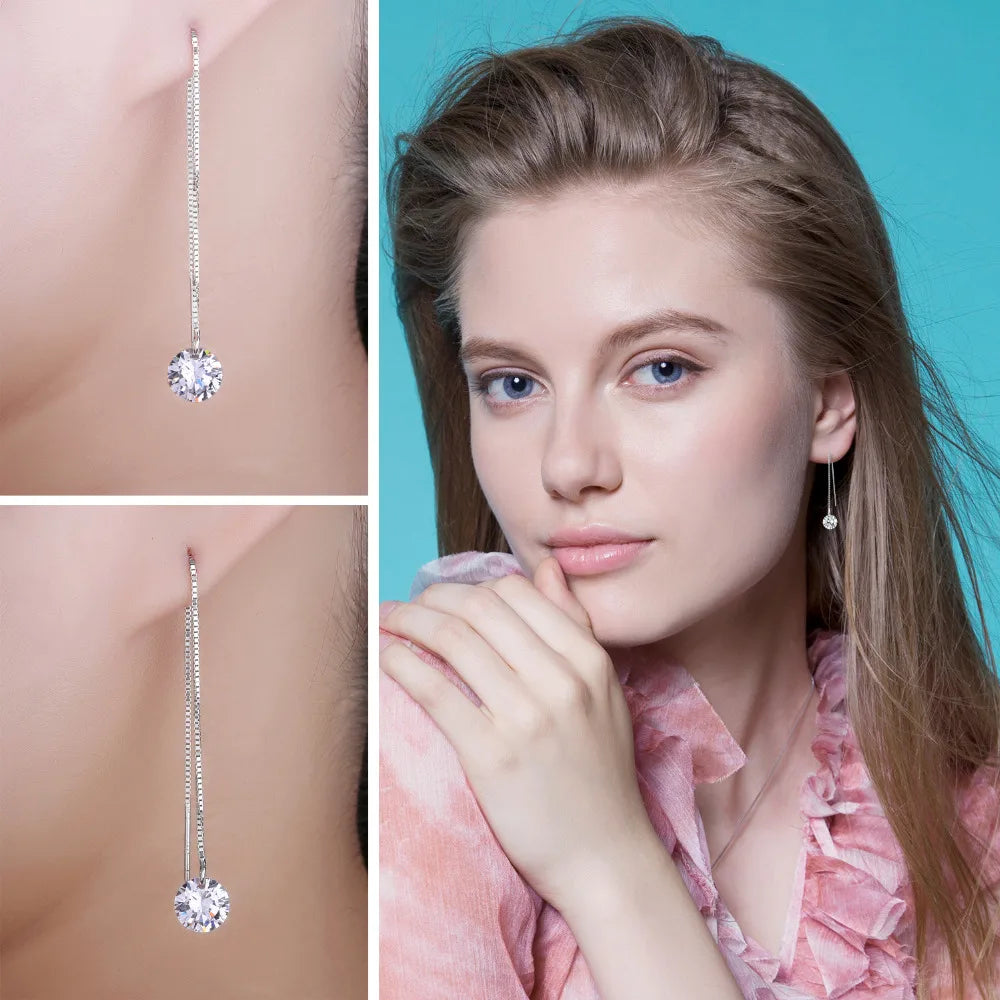 Earrings Diamond Threader