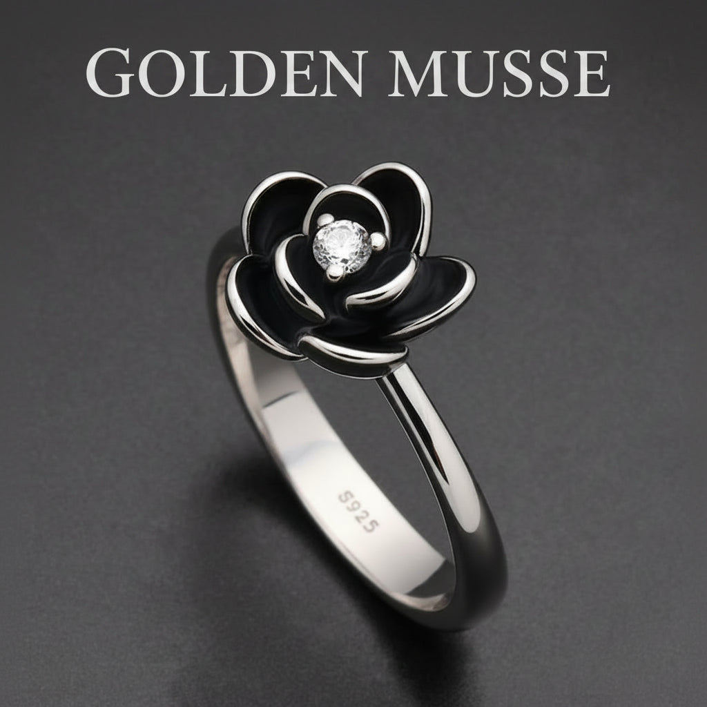 Ring Black Rose
