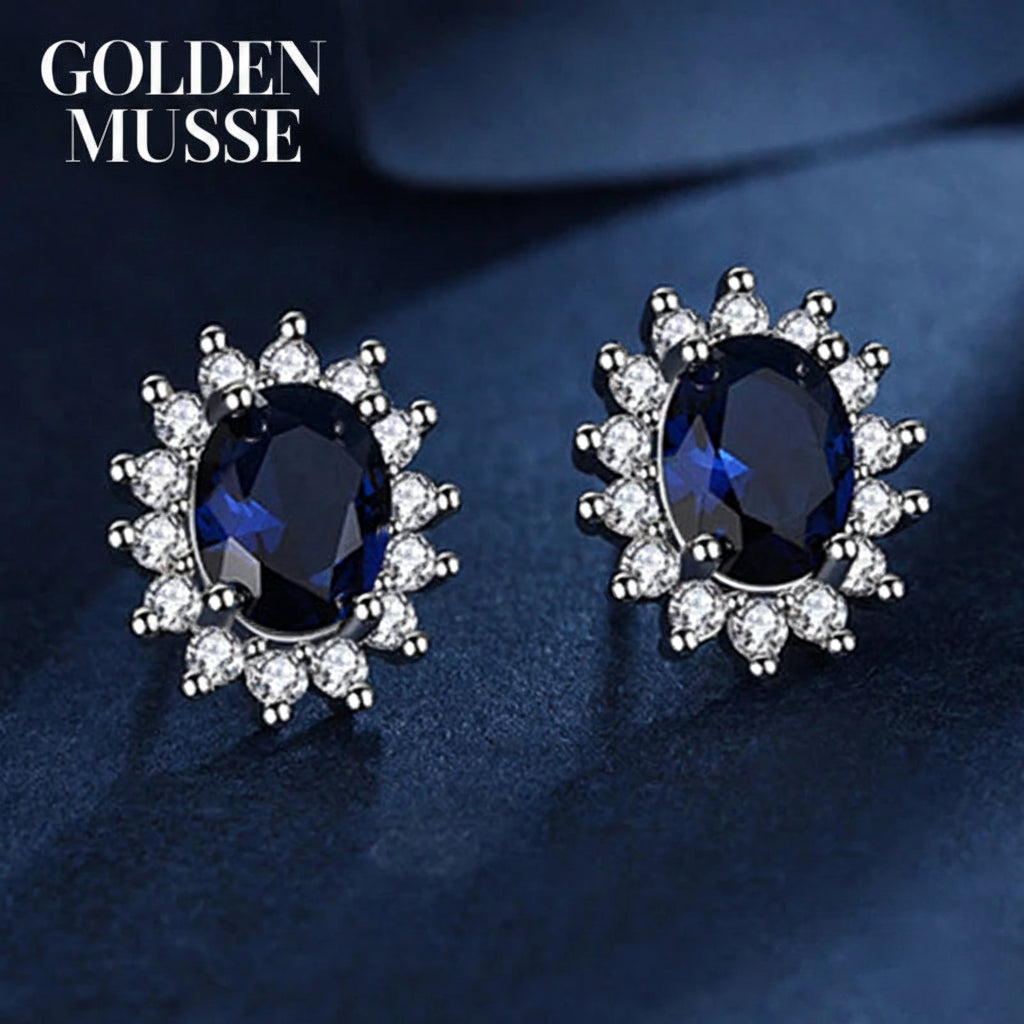 Earrings Sapphire Crystal