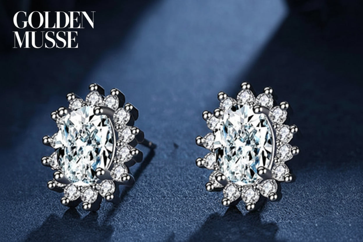 Earrings Sapphire Crystal