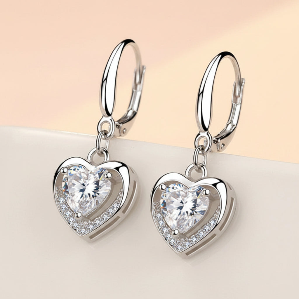 Earrings Heart Dangle
