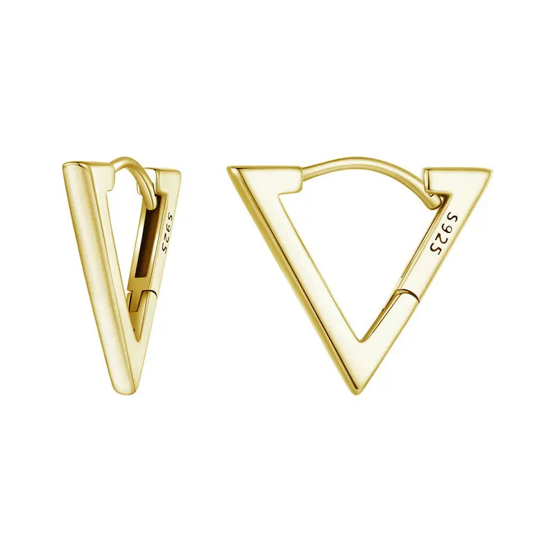 Earrings Geometric Triangle Hoop
