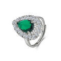 Ring Emerald Teardrop