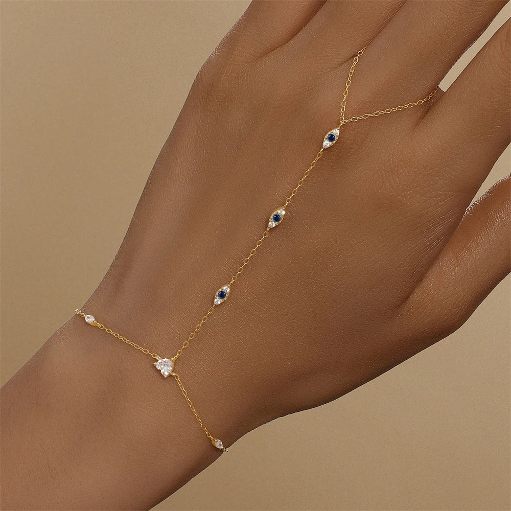 Bracelet Ring Heart Hand