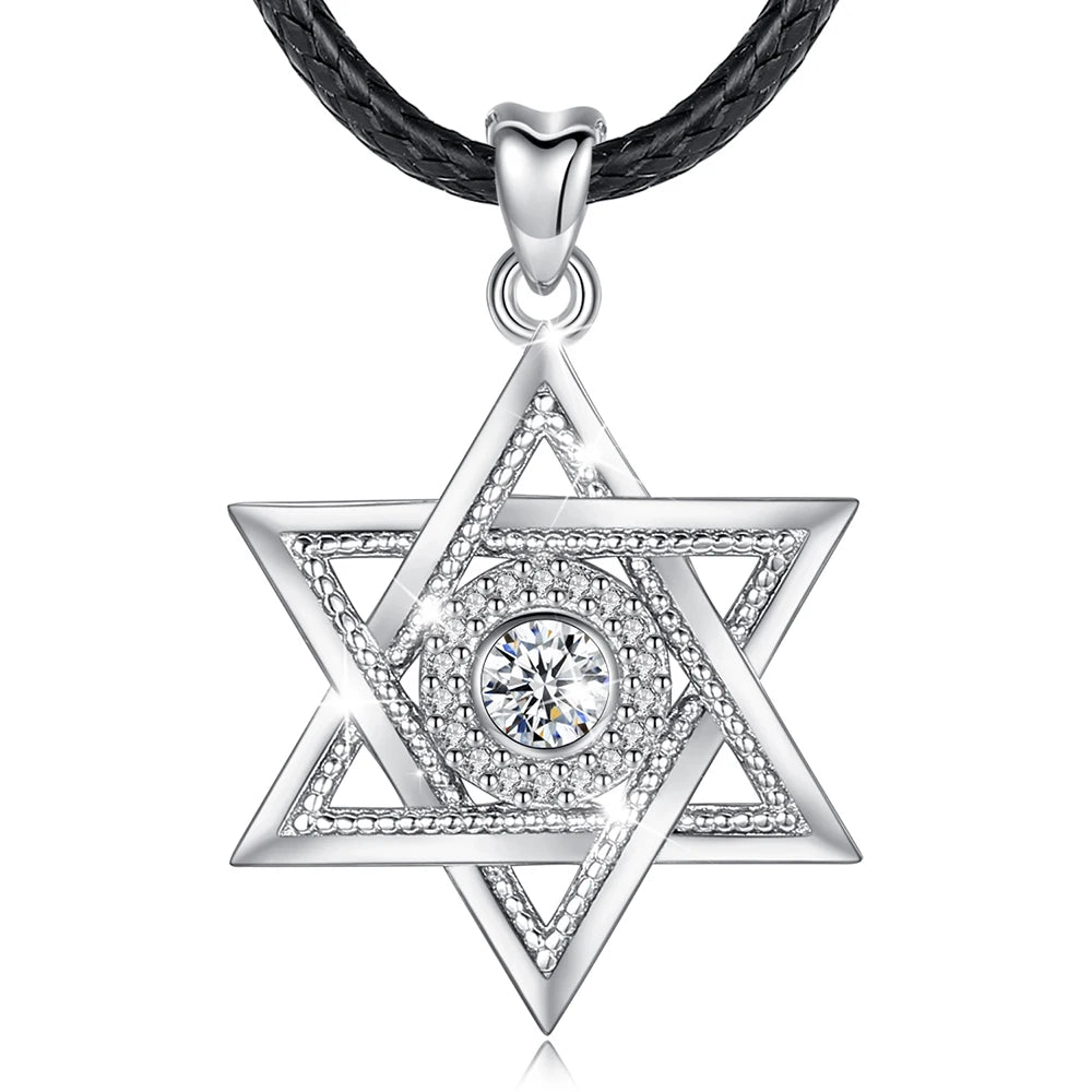 Necklace Star of David Zircon