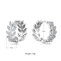 Earrings Punk Rock Rose Gold Leaf Hoop