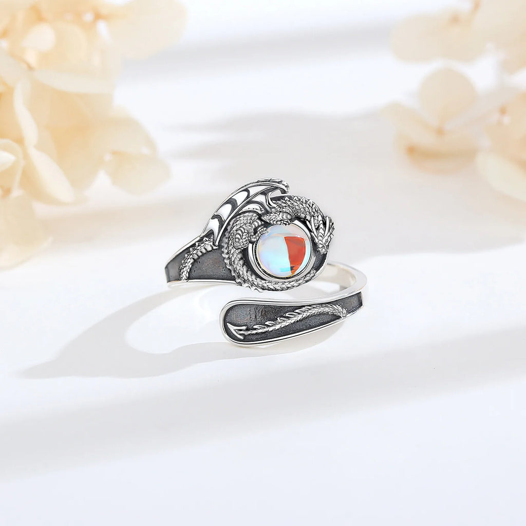 Ring Moonstone Dragon Spirit