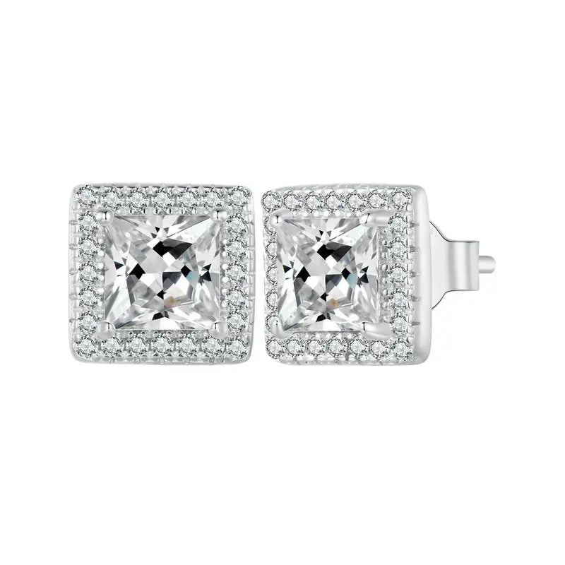 Earrings Golden Heart Halo Stud