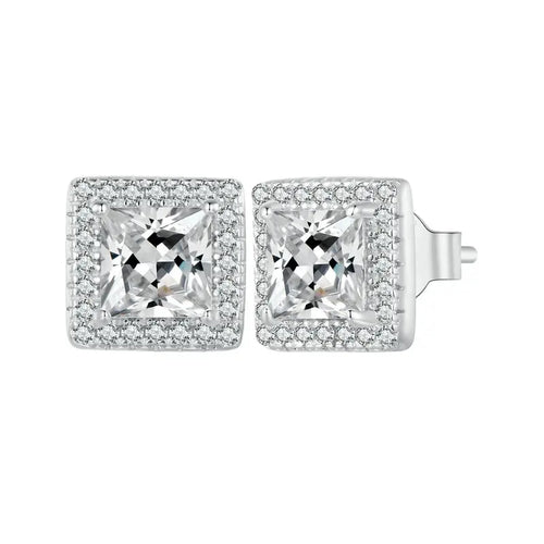 Earrings Golden Heart Halo Stud