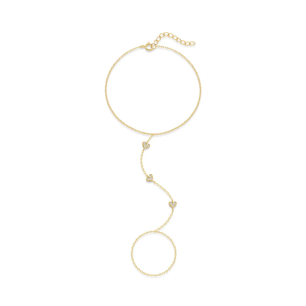 Bracelet Ring Heart Hand