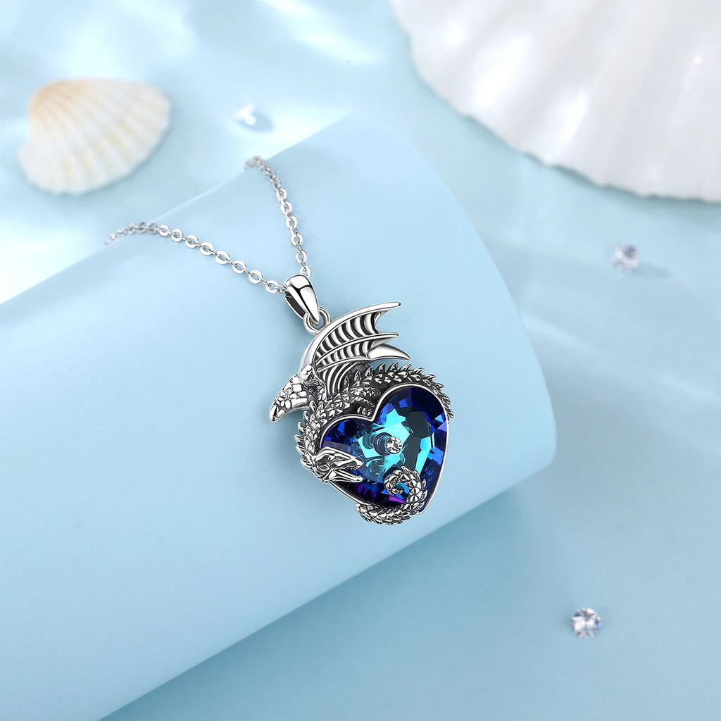Necklace Dragon Heart Crystal