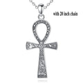 Necklace for Women Man 925 Sterling Silver Ancient Egyptian Cross  Fine Ankh Cross Amulet Pendant