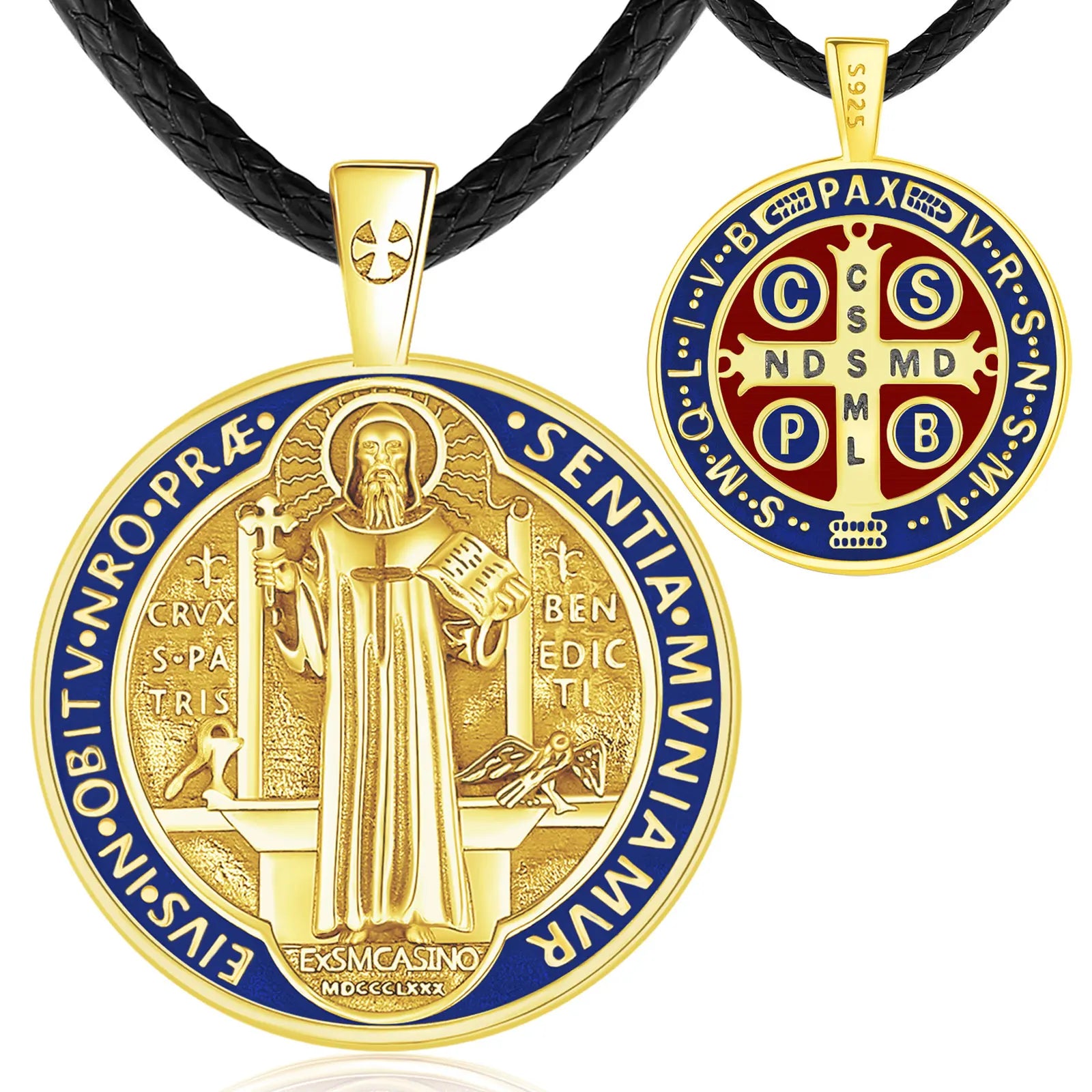 Necklace Saint Benedict Gold Cross
