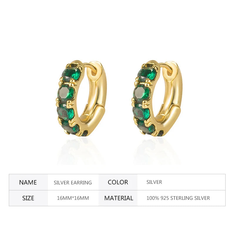 Earrings Emerald Hoop