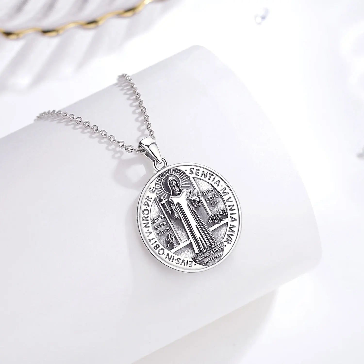Necklace Saint Benedict Medal
