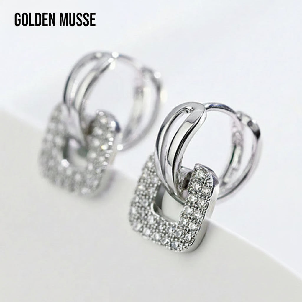 Earrings Square Drop