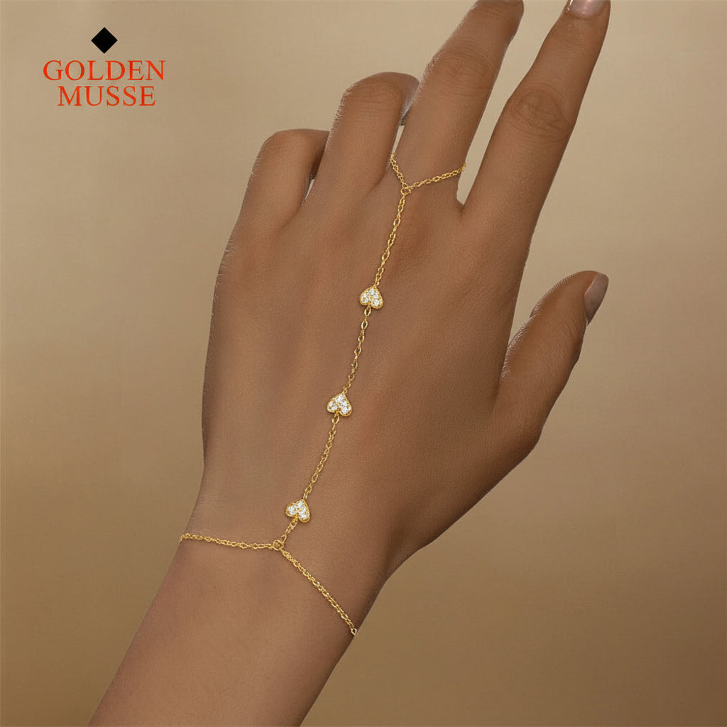 Bracelet Ring Heart Hand