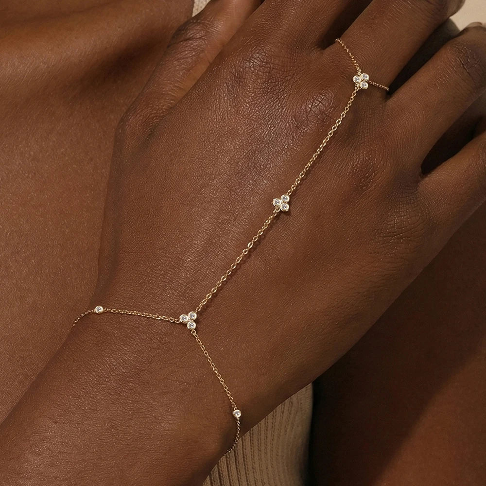 Bracelet Ring Heart Hand