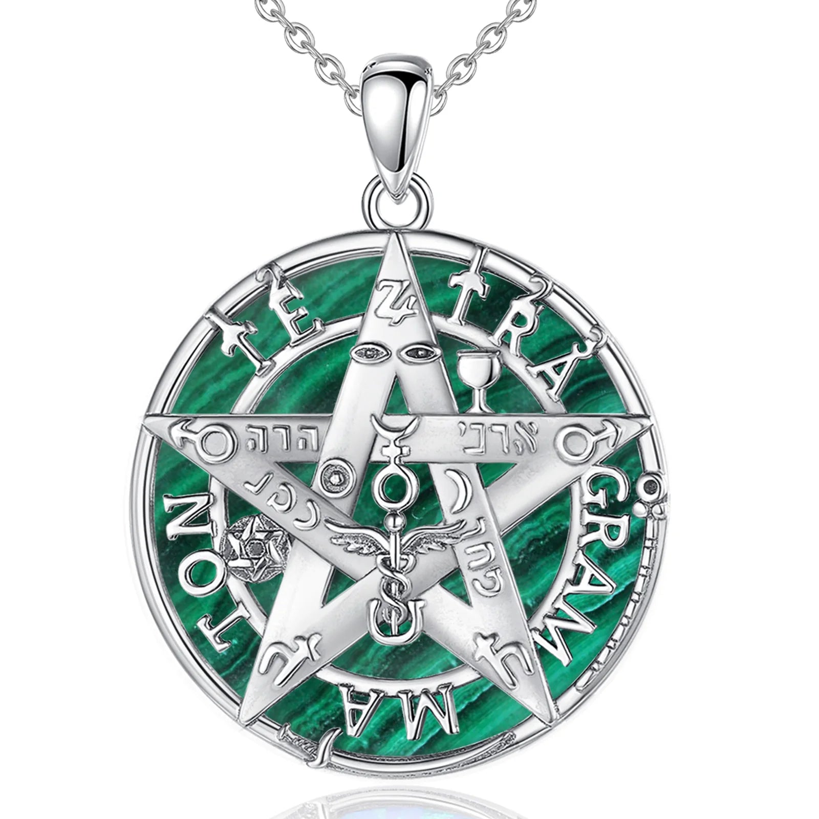 Necklace Tetragrammaton Pentagram